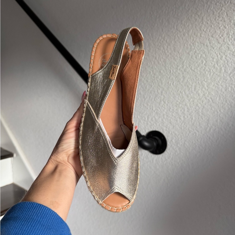 Toni Pons Bernie-P Platinum Peep Toe Espadrilles NWOB sz: 9 - Picture 7 of 16